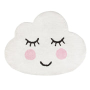 Tappeto Bianco Nuvola Sorridente Sogni D'Oro