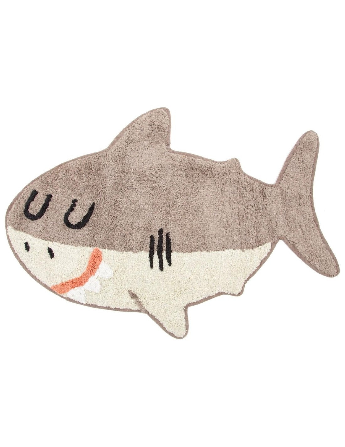 Tappeto In Cotone Squalo Grigio 57cm