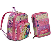 Seven School Pack Ever Rayly Girl SJ Gang Zaino Doppio Scomparto Più Astuccio Completo 3 Zip