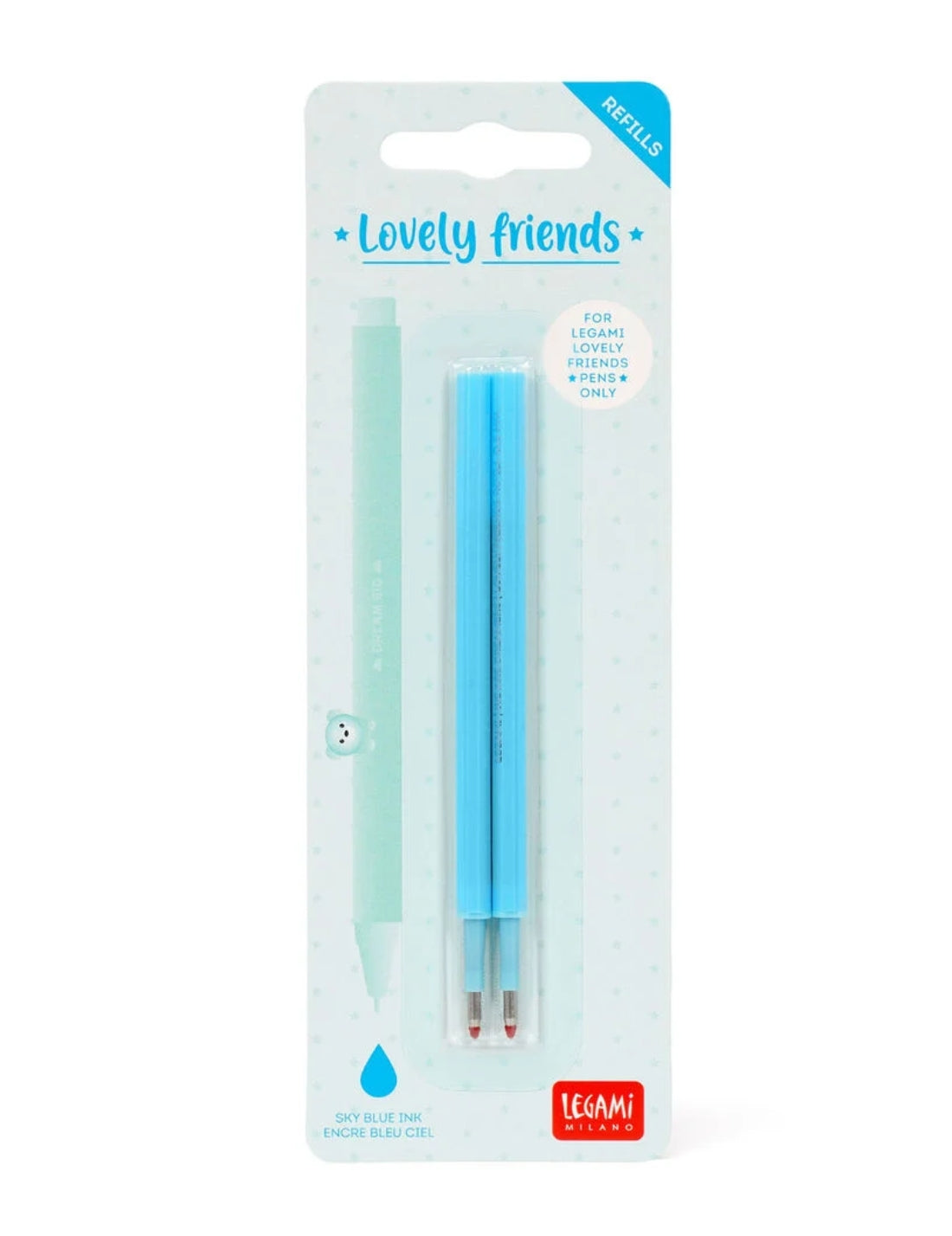Refill Celeste Penna Gel Lovely Friends Legami 2pz