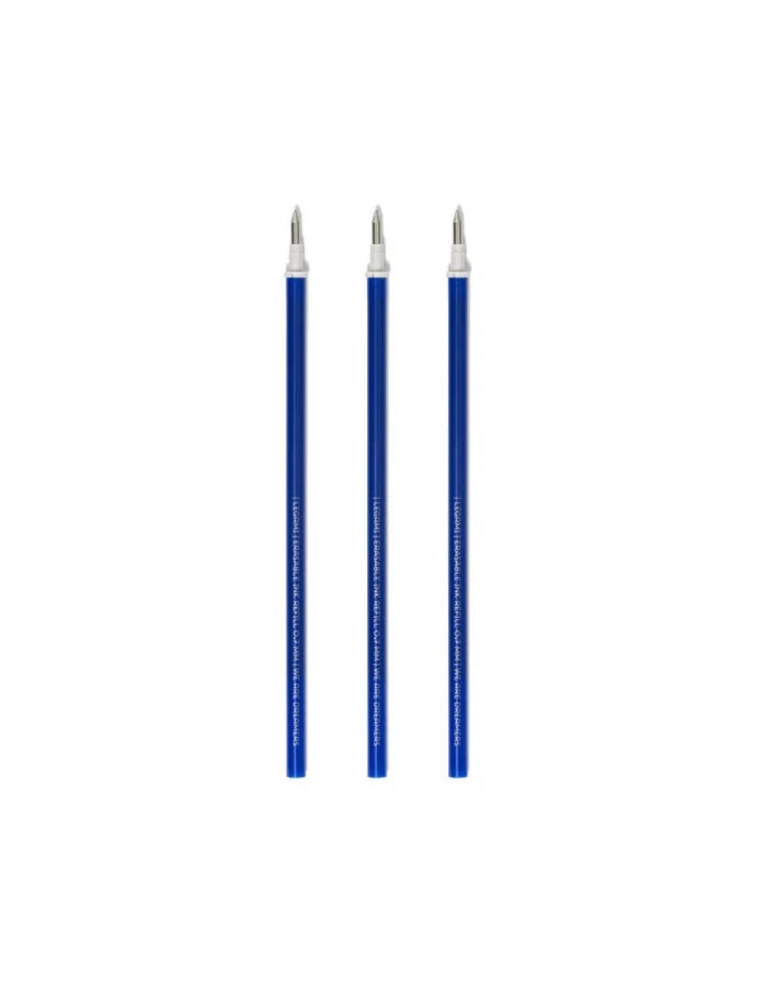 Refill Blu Penna Gel Cancellabile Legami 3pz