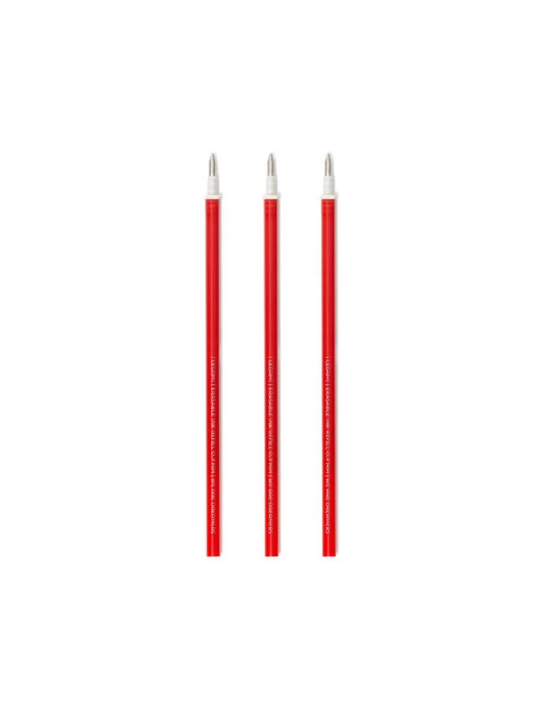 Refill Rosso Penna Gel Cancellabile Legami 3pz