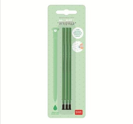 Refill Verde Penna Gel Cancellabile Legami 3pz