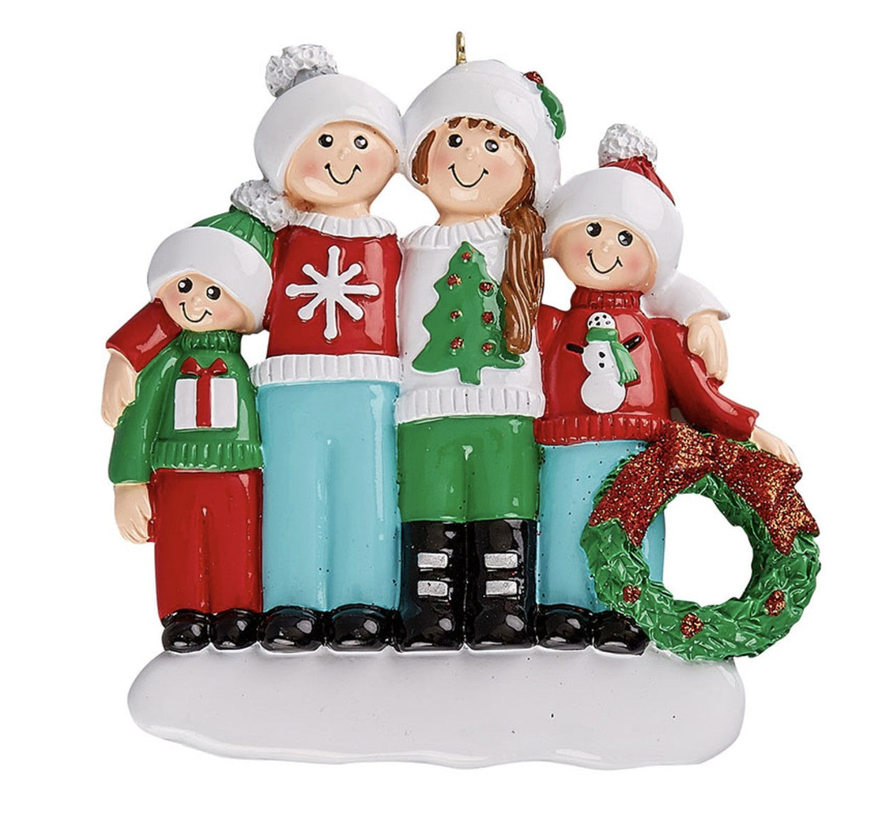 Addobbo Albero Di Natale 4 In Famiglia Personalizzabile