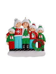Addobbo Albero Di Natale 5 In Famiglia Ghirlanda Personalizzabile