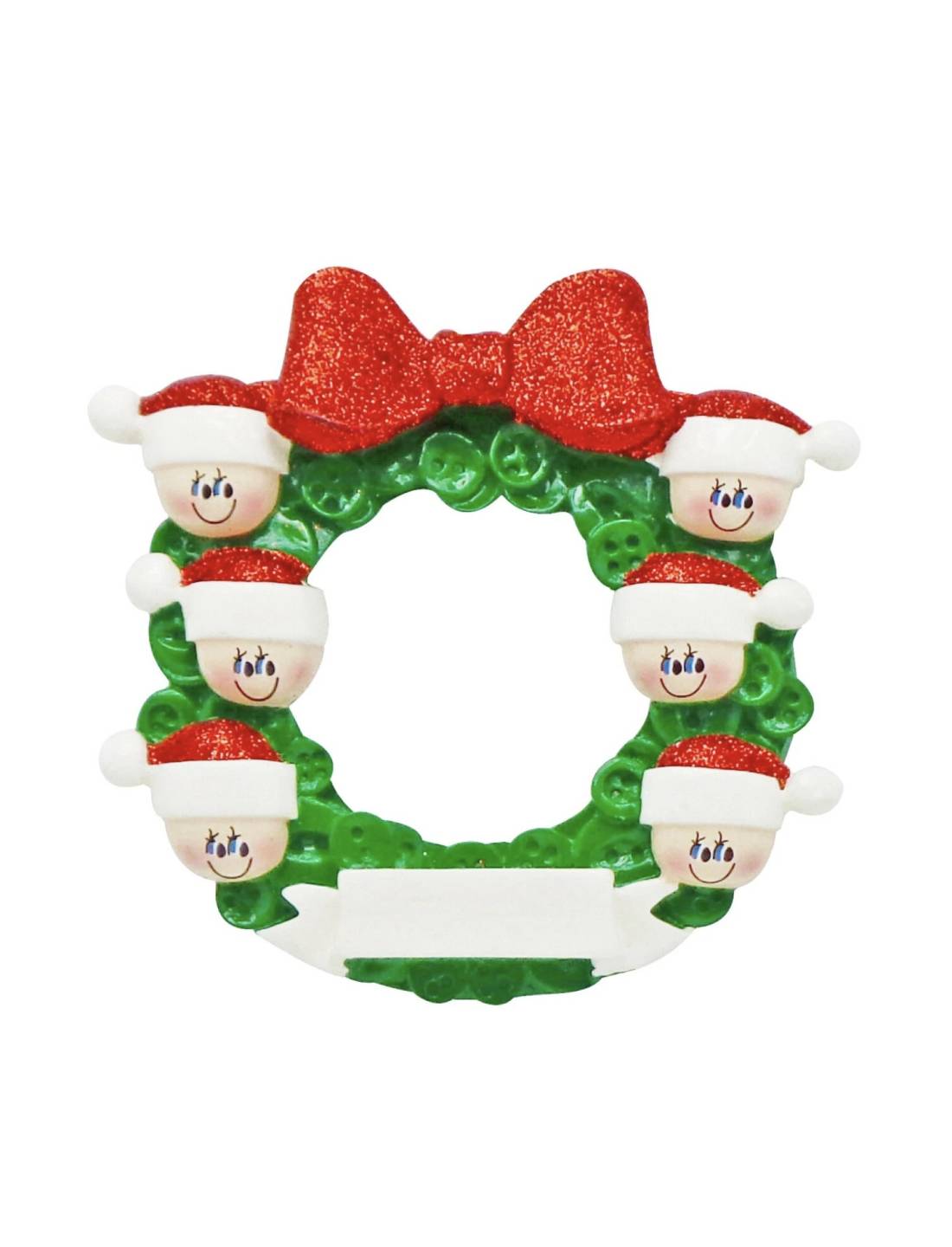 Addobbo Albero Di Natale 6 Facce Su Ghirlanda Personalizzabile