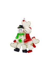 Addobbo Albero Di Natale 2 In Famiglia Pupazzi Di Neve Personalizzabile