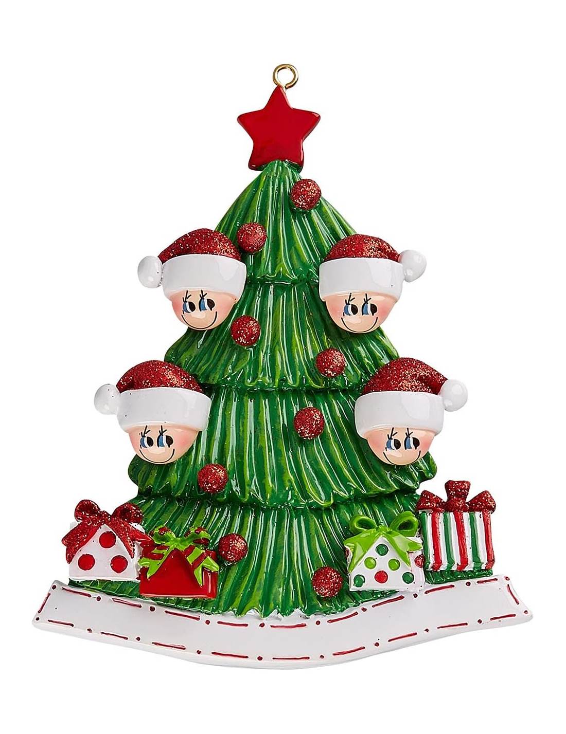 Addobbo Albero Di Natale Con 4 Facce Personalizzabile