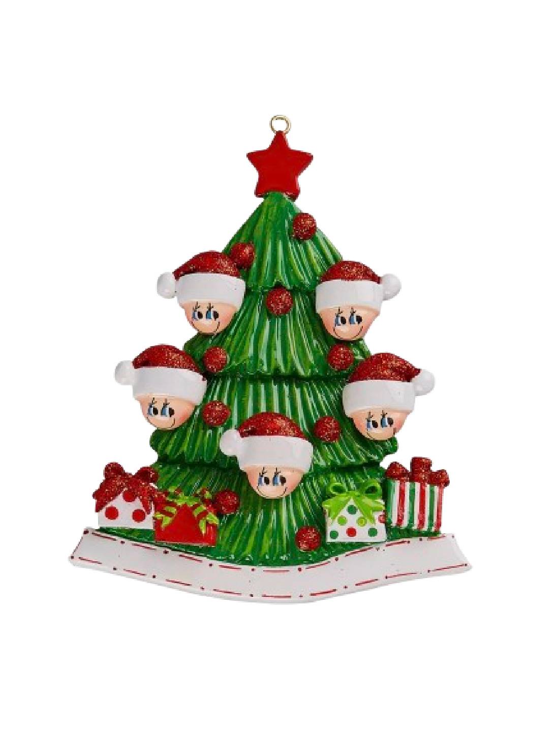 Addobbo Albero Di Natale 5 In Famiglia Personalizzabile