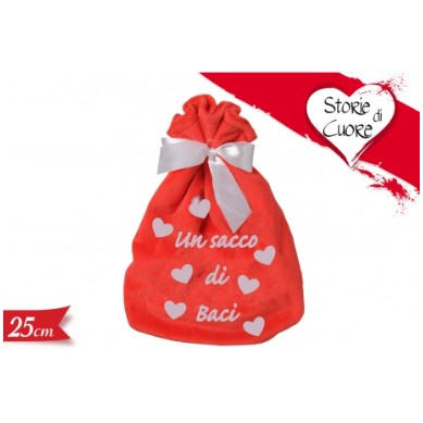 Sacco Rosso San Valentino Frase Romantica 25cm