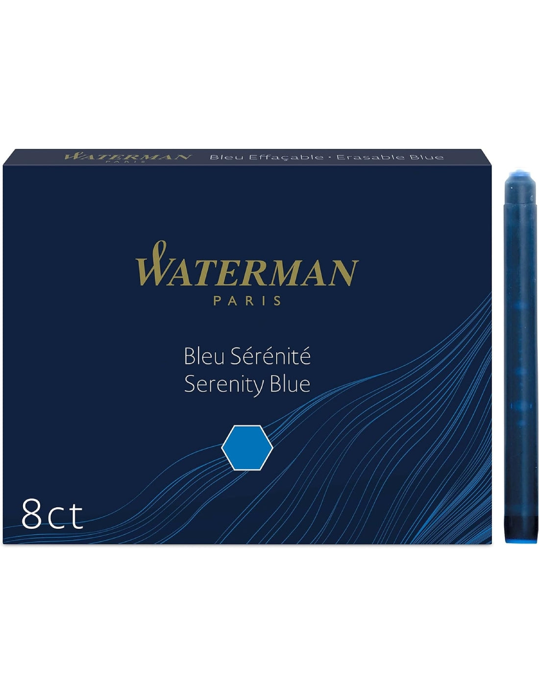 Waterman Cartucce Standard Per Stilografica Blu Serenità 8pz