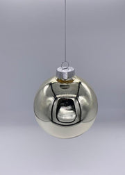 Palline Albero Di Natale In Vetro Champagne Lucido 10cm 8Pz
