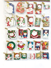 Bigliettini Natalizi Chiudipacco Figure Natalizie Varie Misure 12pz