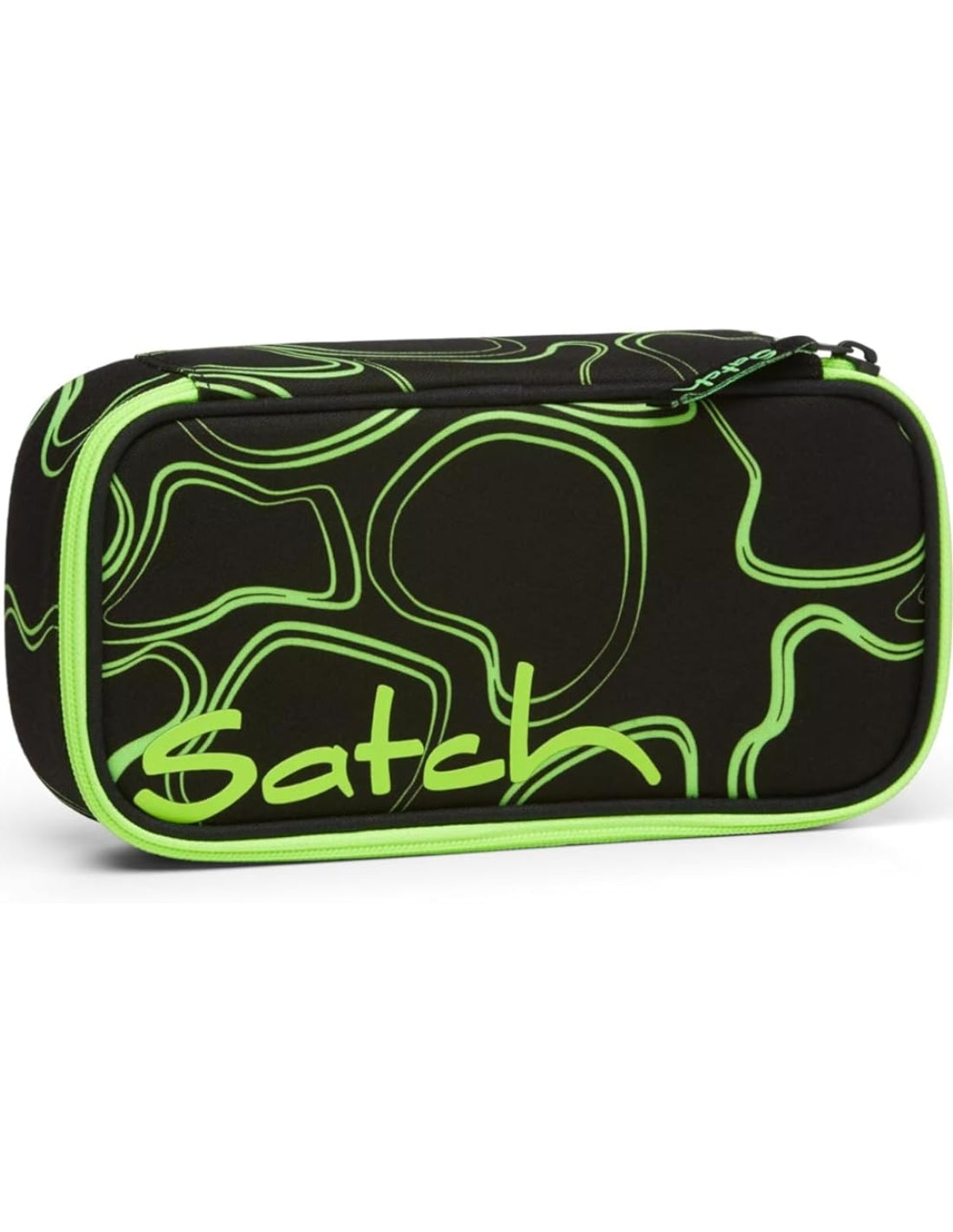 Satch Astuccio Portapenne Extra Doppio Scomparto Nero E Verde