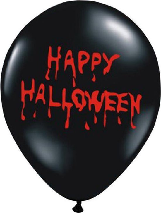 Palloncini In Lattice Happy Halloween 30cm 5pz Ornamenti Halloween