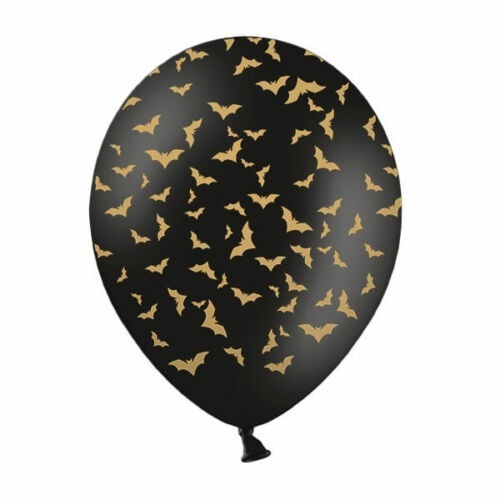 Palloncini In Lattice Con Pipistrelli 30cm 6pz Ornamenti Halloween