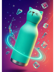 Borraccia Termica In Acciaio Inox Bestie Bottle Gatto 460ml