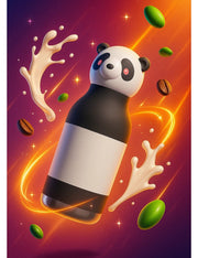 Borraccia Termica In Acciaio Inox Bestie Bottle Panda 460ml