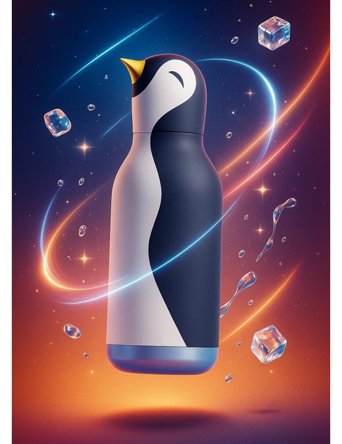 Borraccia Termica In Acciaio Inox Bestie Bottle Pinguino 460ml