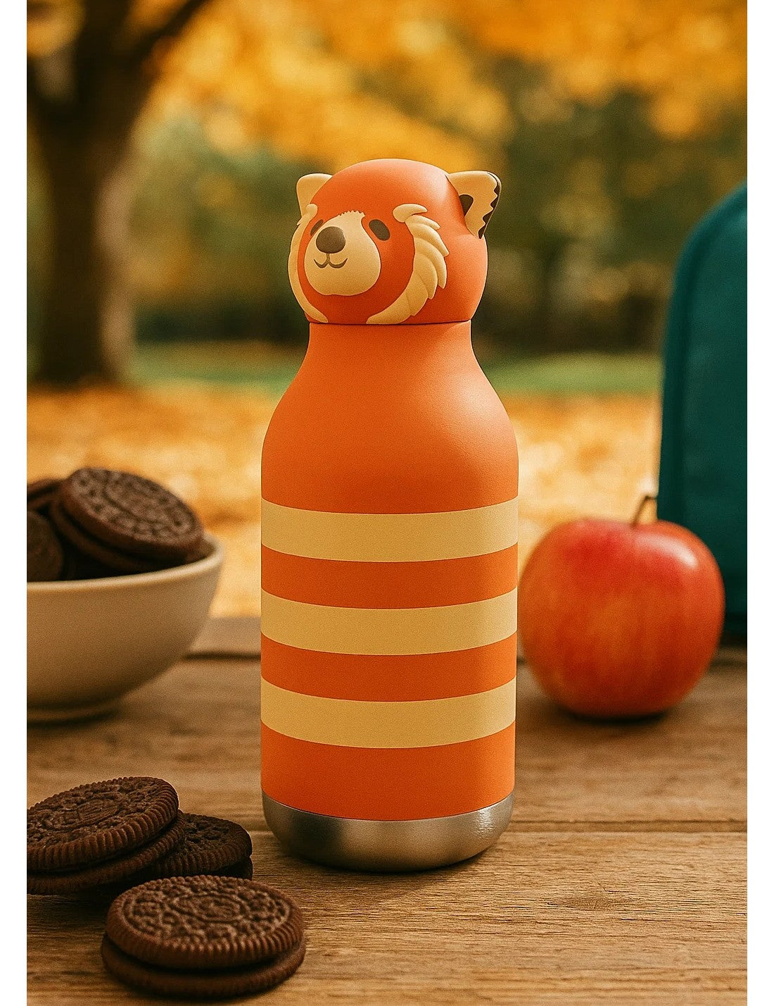 Borraccia Termica In Acciaio Inox Bestie Bottle Panda Rosso 460ml