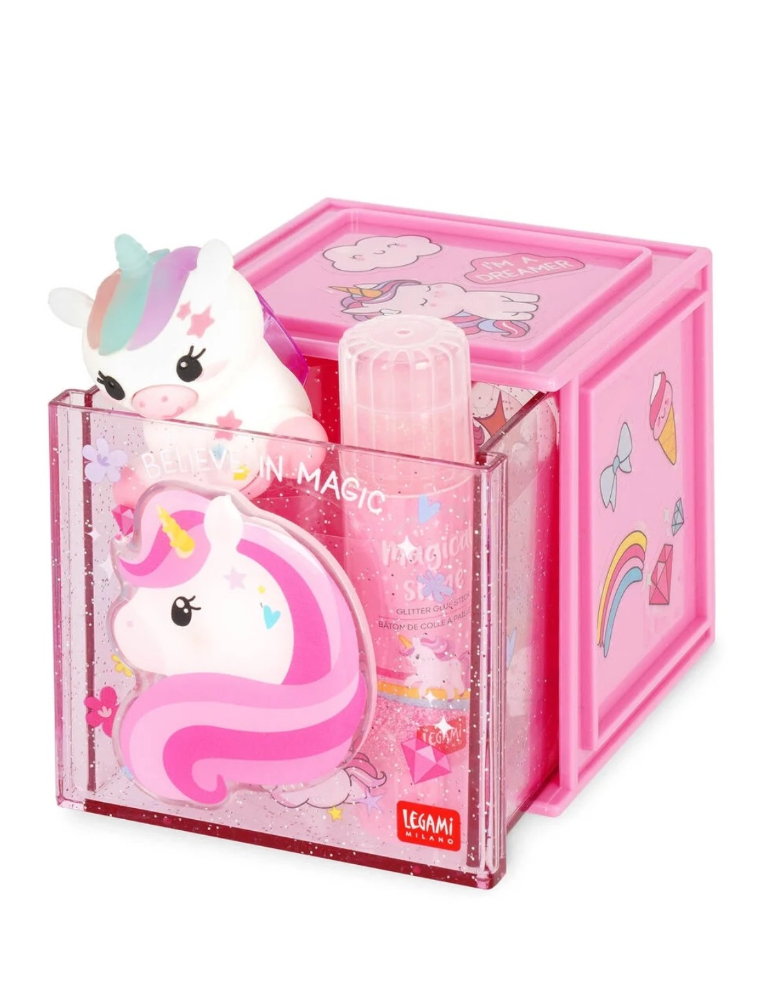 Organizer Modulabile Da Scrivania Cutie Cube Unicorno Legami