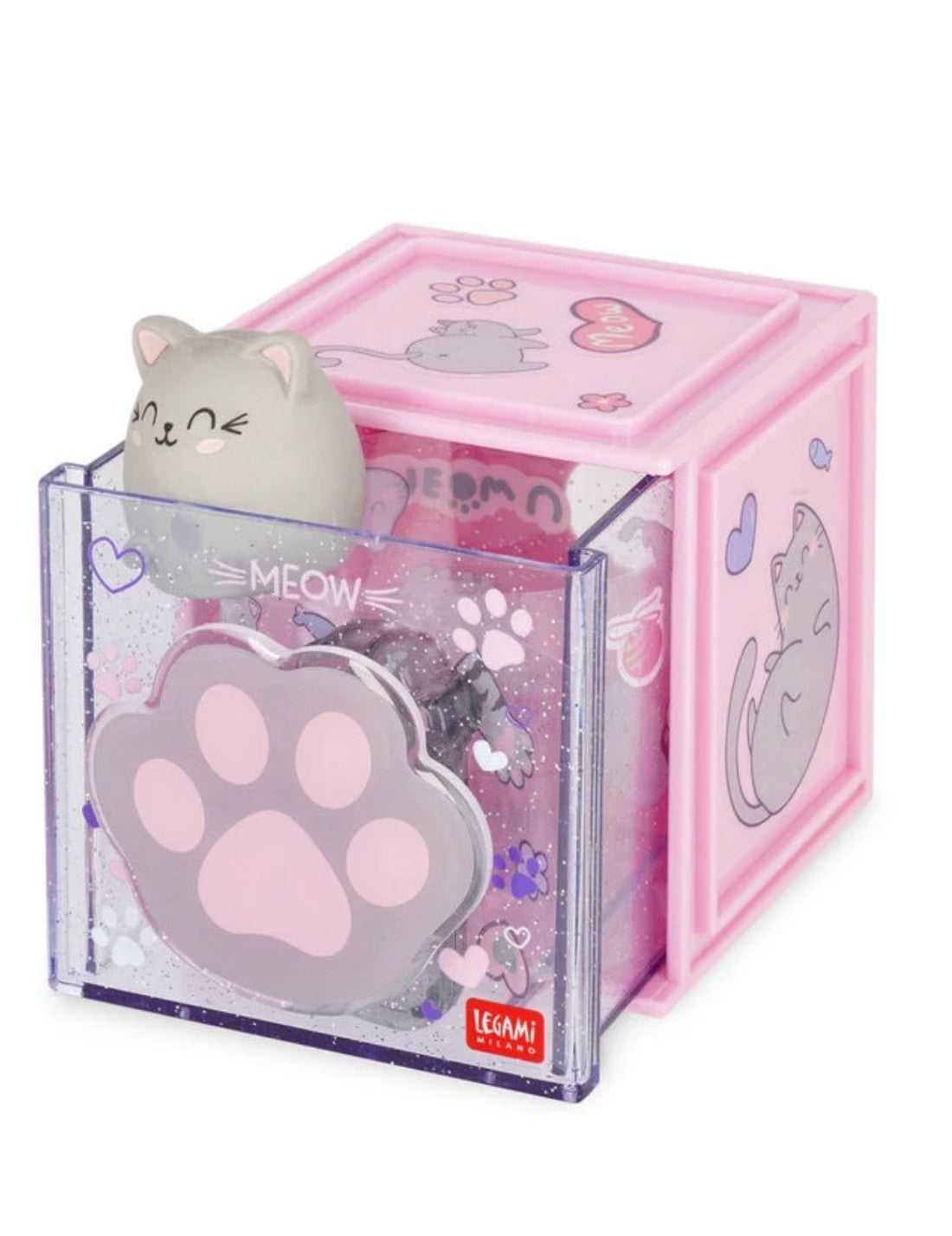 Organizer Modulabile Da Scrivania Cutie Cube Gatto Legami