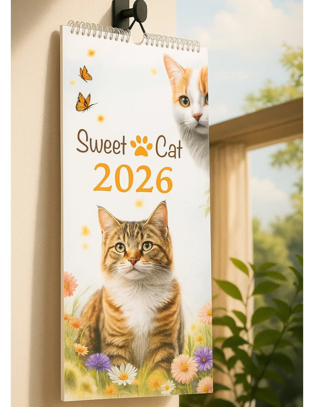 Calendario Da Parete Spiralato 2026 Sweet Cat 45cm