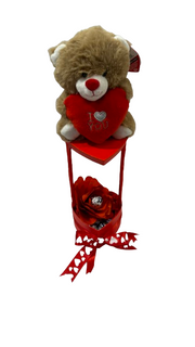 Scatola Box Regalo San Valentino Con Peluche Teddy Cuore