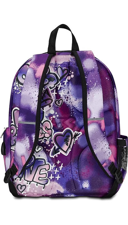 School Pack Zaino Seven Advanced Con Usb Plug Integrato Bubble Street Più Astuccio Completo 3 Zip