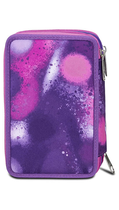 School Pack Zaino Seven Advanced Con Usb Plug Integrato Bubble Street Più Astuccio Completo 3 Zip