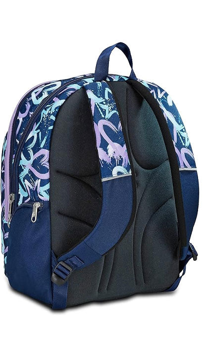 School Pack Zaino Advanced Detach Seven Crystal Purple Più Astuccio Completo 3 Zip