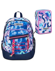 School Pack Zaino Advanced Seven Custom Cloud Più Astuccio Completo 3 Zip