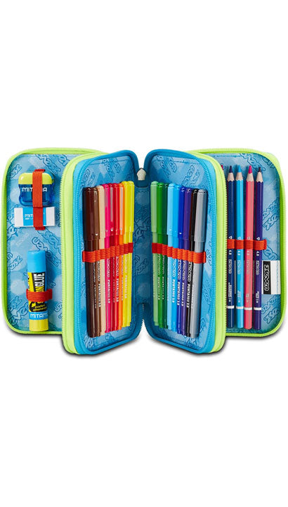 School Pack Zaino Trolley Jack -3WD+ Feeling Me Più Astuccio Completo 3 Zip