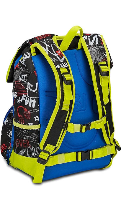 School Pack Zaino Seven Sdoppiabile Big Sj Gang Born To Fun Più Astuccio Completo 3 Zip