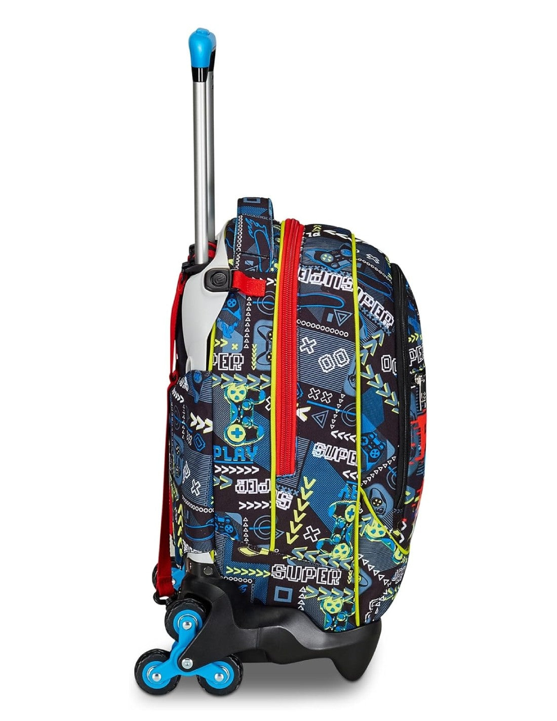 Seven School Pack Zaino Trolley Jack 3WD SJ Gang FunnyGoal Più Astuccio Completo 3 Zip