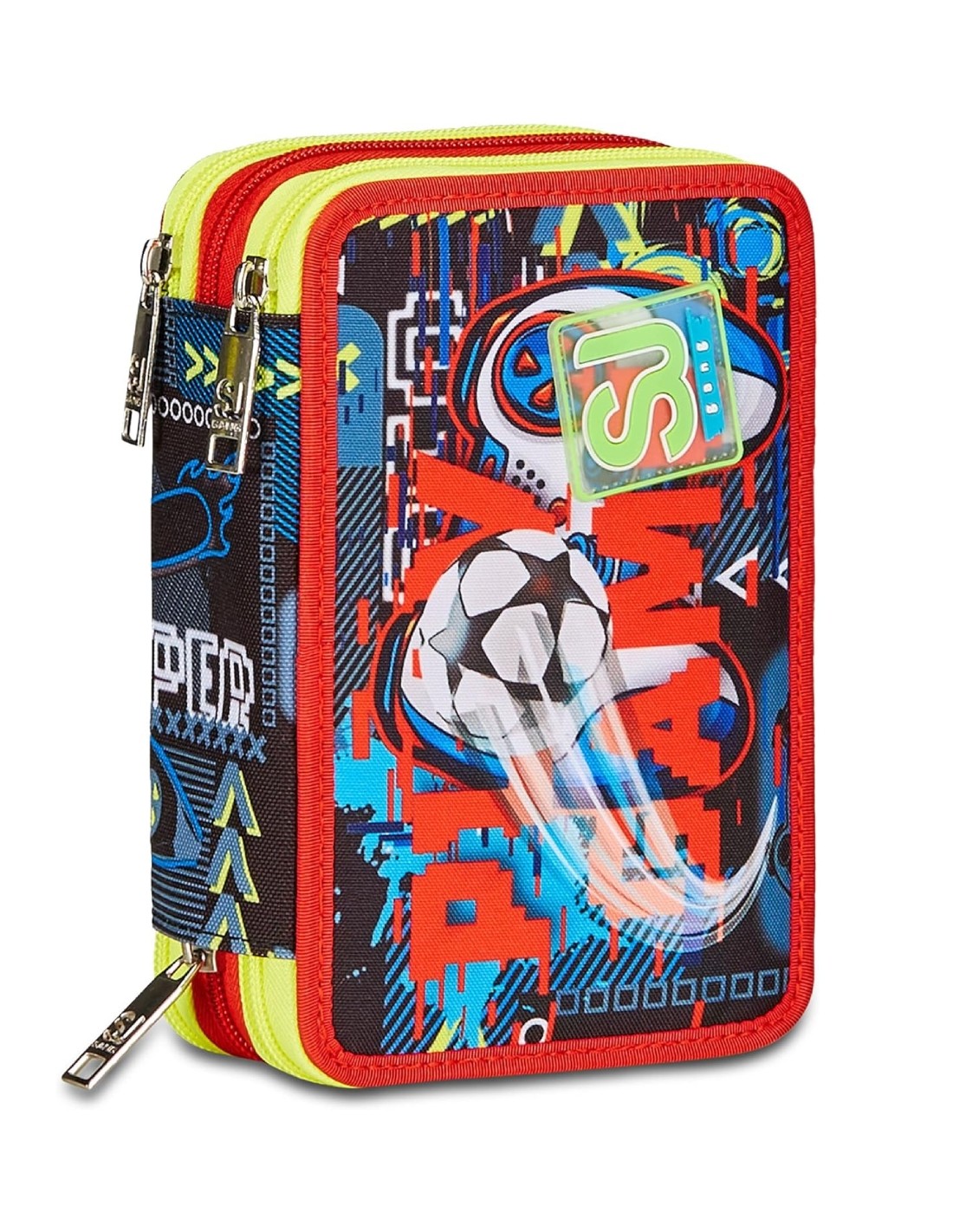 Seven School Pack Zaino Trolley Jack 3WD SJ Gang FunnyGoal Più Astuccio Completo 3 Zip