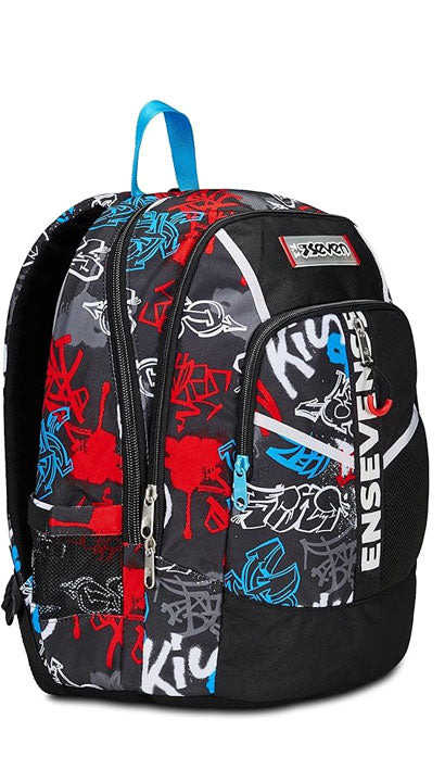 School Pack Zaino Seven Advanced Half Street Più Astuccio Completo 3 Zip