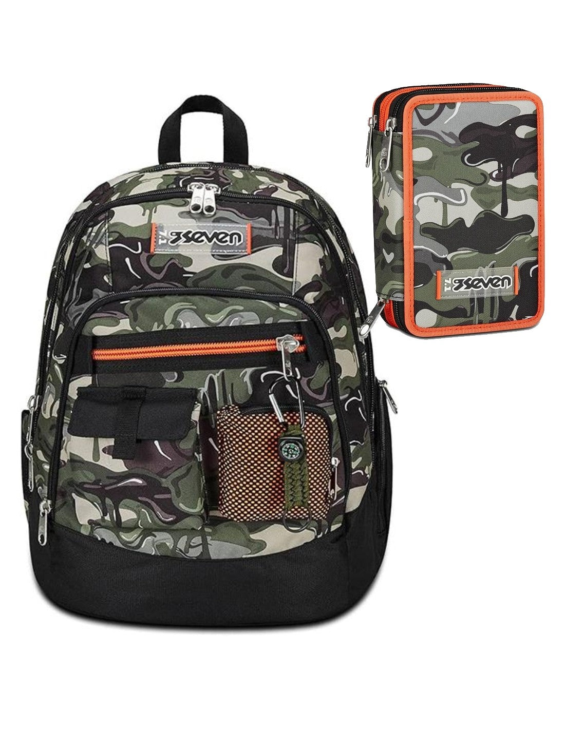 School Pack Zaino Seven Advanced Lightventure Più Astuccio Completo 3 Zip