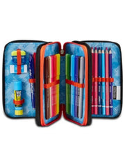 School Pack Zaino Seven Advanced Detach Più Astuccio Completo 3 Zip