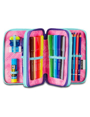 Seven School Pack Zaino Trolley Mapset 3WD Girl Più Astuccio Completo 3 Zip