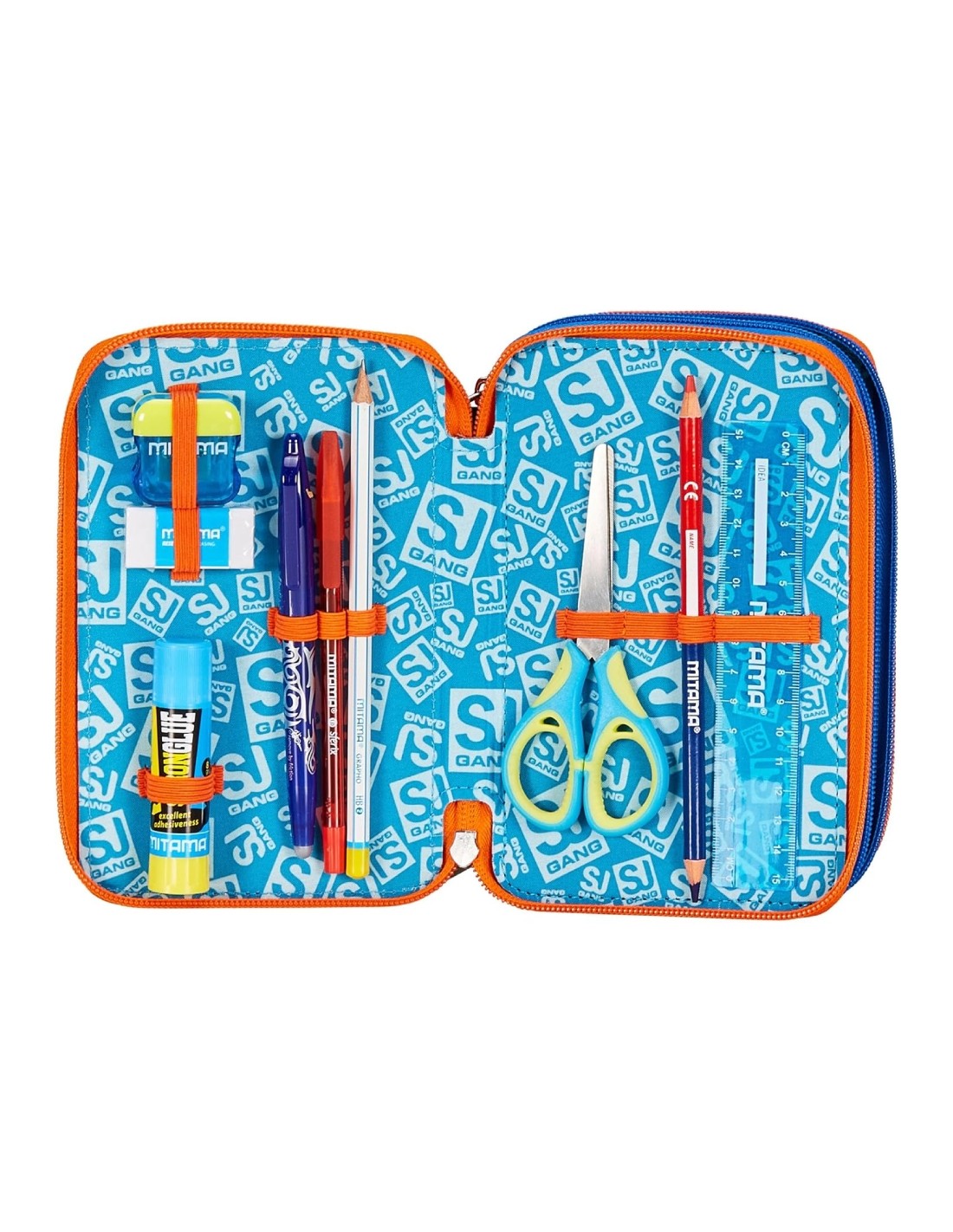 Seven School Pack Zaino Trolley Mapset 3WD Boy Più Astuccio Completo 3 Zip