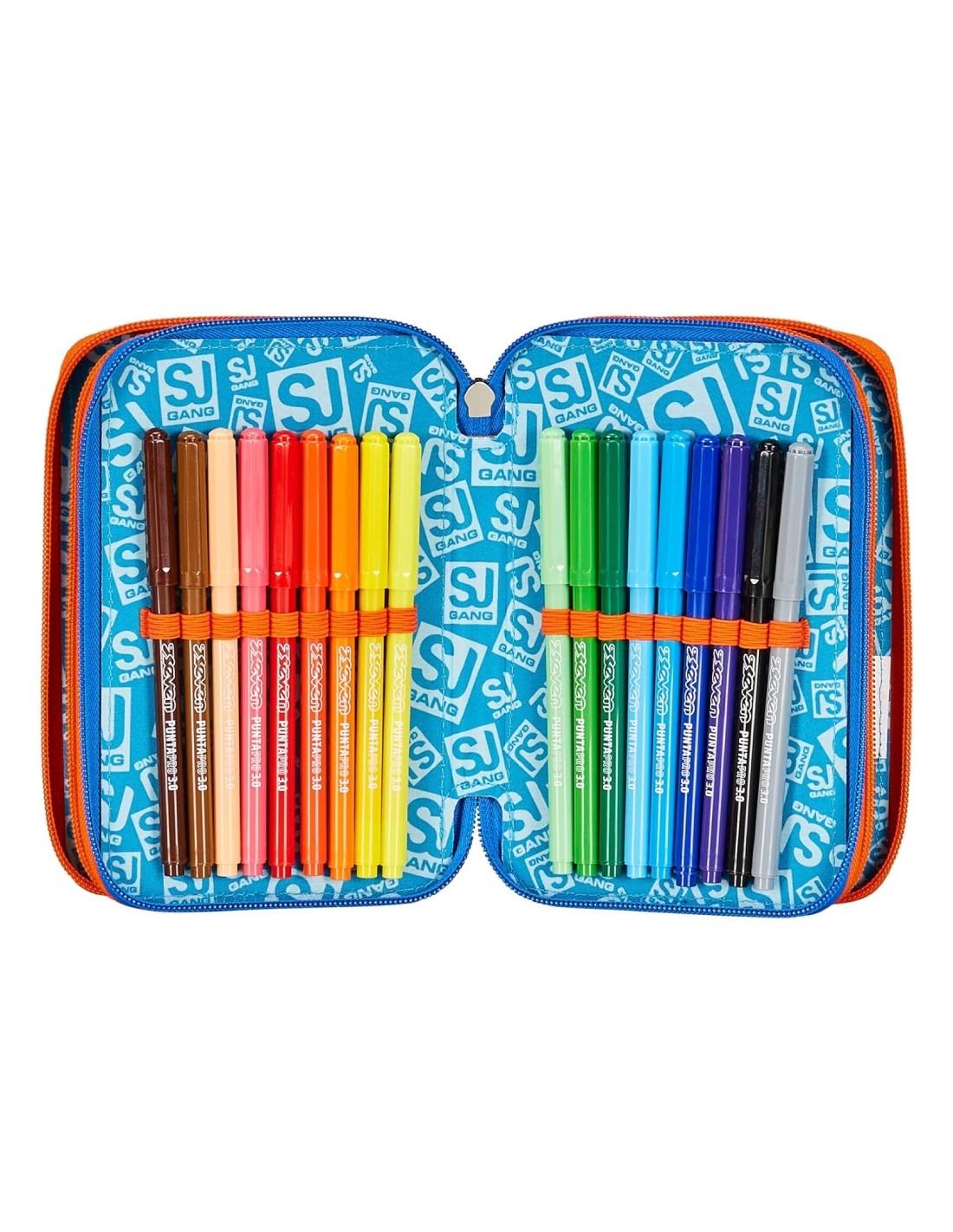 Seven School Pack Zaino Trolley Mapset 3WD Boy Più Astuccio Completo 3 Zip
