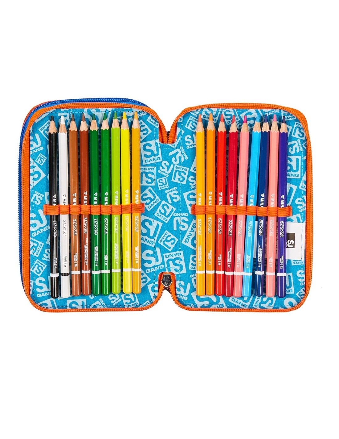 Seven School Pack Zaino Trolley Mapset 3WD Boy Più Astuccio Completo 3 Zip