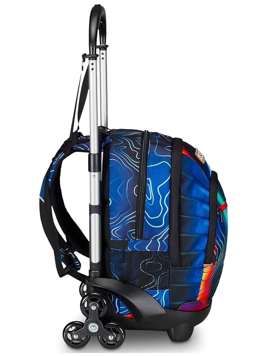 Seven School Pack Zaino Trolley Mapset 3WD Boy Più Astuccio Completo 3 Zip