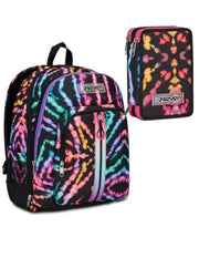 School Pack Zaino Advanced Detach Multi Shade Girl Più Astuccio Completo 3 Zip