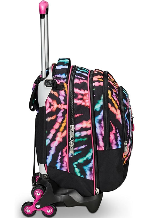 School Pack Zaino Trolley Seven Jack 3WD Più Astuccio Completo 3 Zip