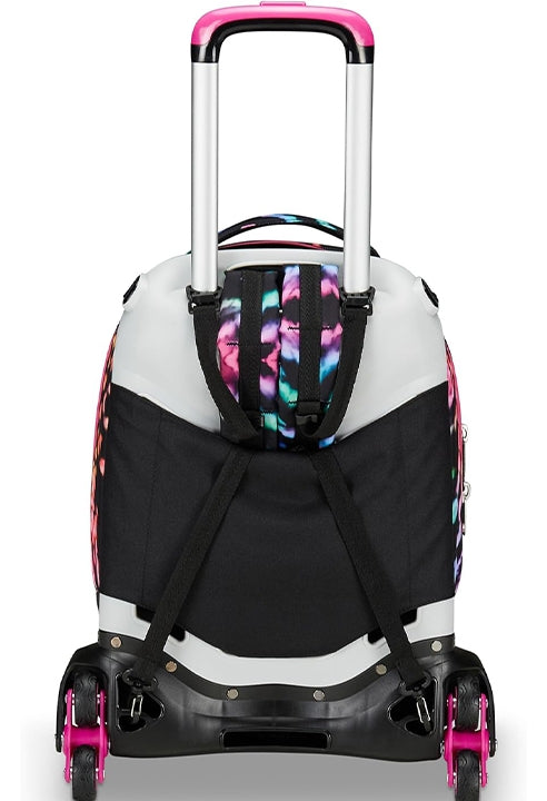 School Pack Zaino Trolley Seven Jack 3WD Più Astuccio Completo 3 Zip