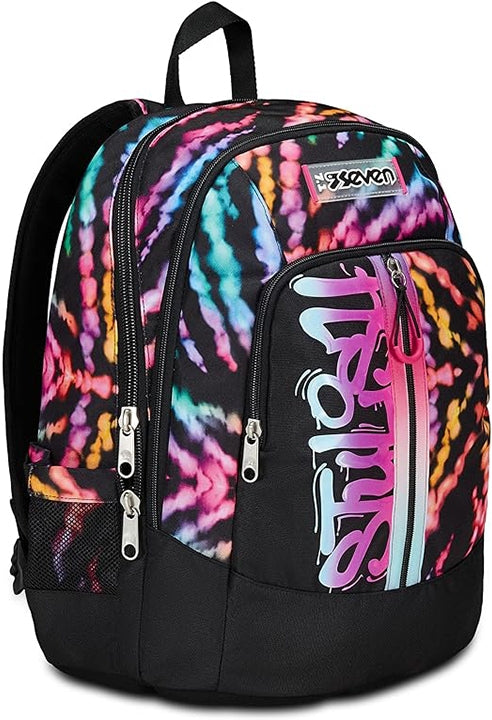 School Pack Zaino Advanced Con Speaker Wireless Seven Multi Shade Girl Più Astuccio Completo 3 Zip