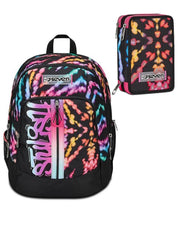 School Pack Zaino Advanced Con Speaker Wireless Seven Multi Shade Girl Più Astuccio Completo 3 Zip