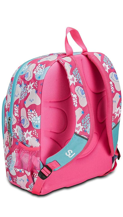 School Pack Zaino Seven Advanced Sj Gang Pinkfur Più Astuccio Completo 3 Zip